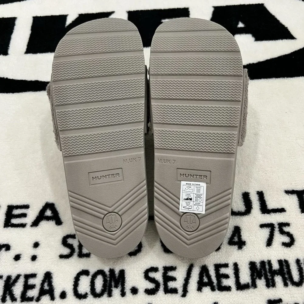 Hunter Terry Towelling Adjustable Strap Pool Slide Sandal - Picture 6 of 8